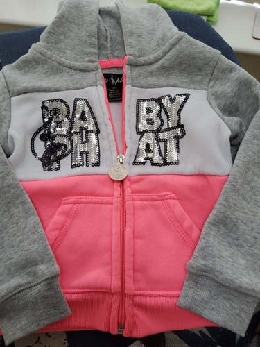 Baby phat grau rosa hoodie - phat, mit